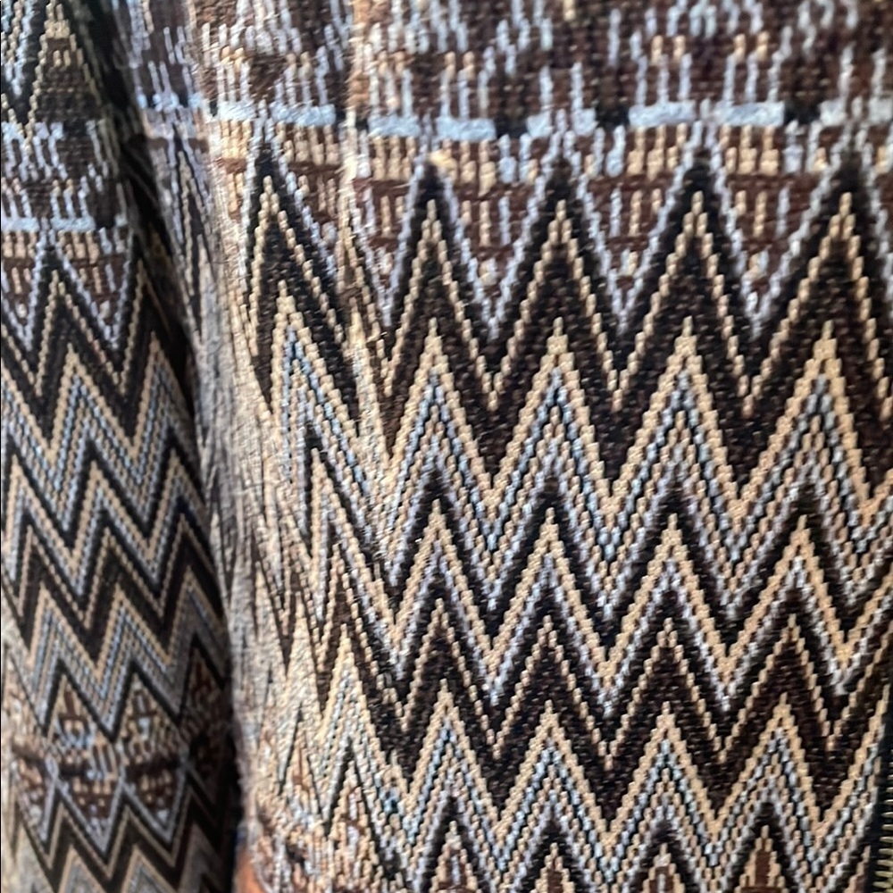 Brown Zigzag Patterned Women's Jacket vintage Jes… - image 4
